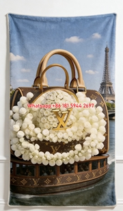 LV Parisian Bag Blanket Floral LV Boat Throw 197